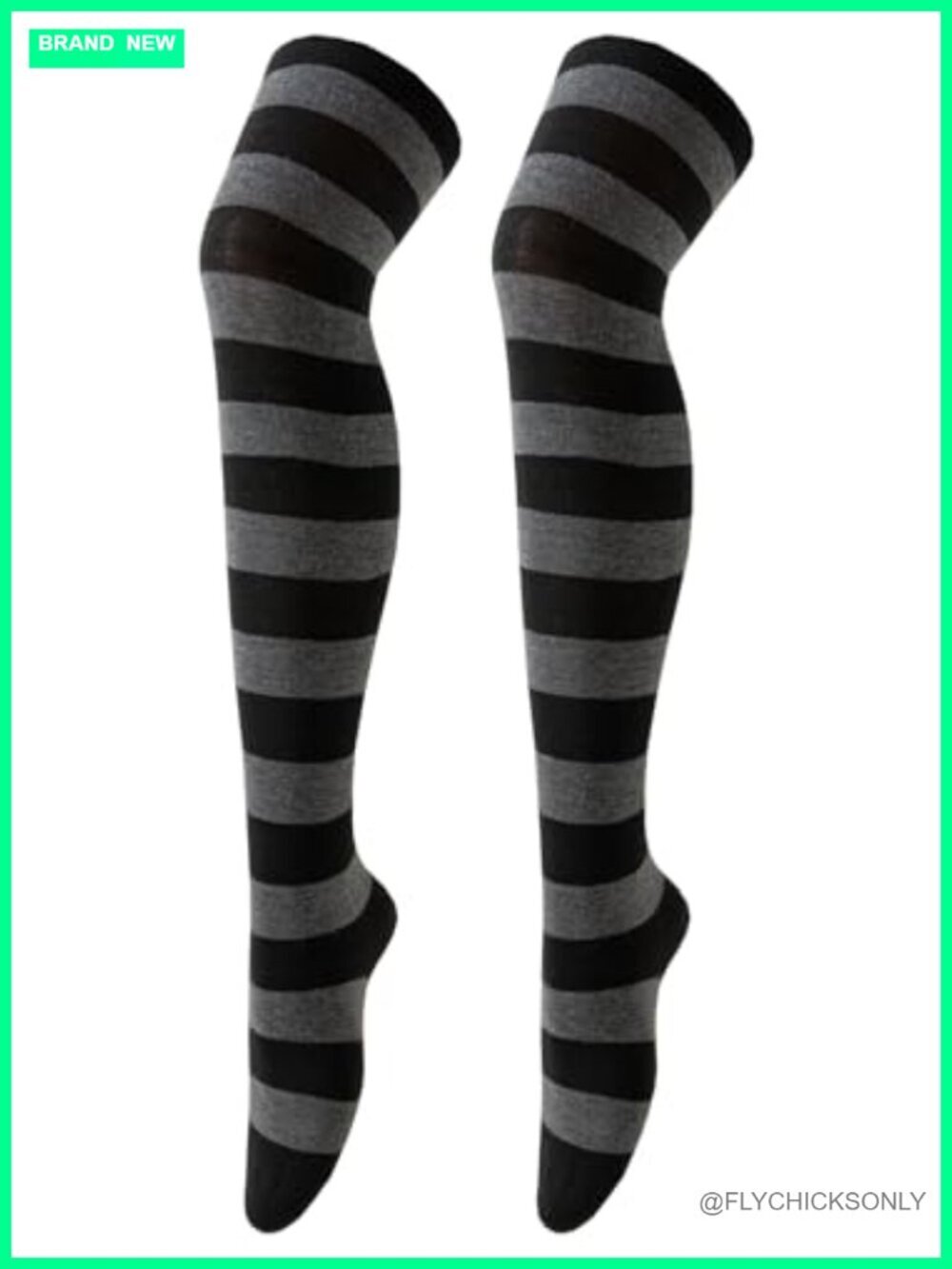 Extra Long Striped Thigh High Socks Over Knee Stocking Cosplay Femboy Striped